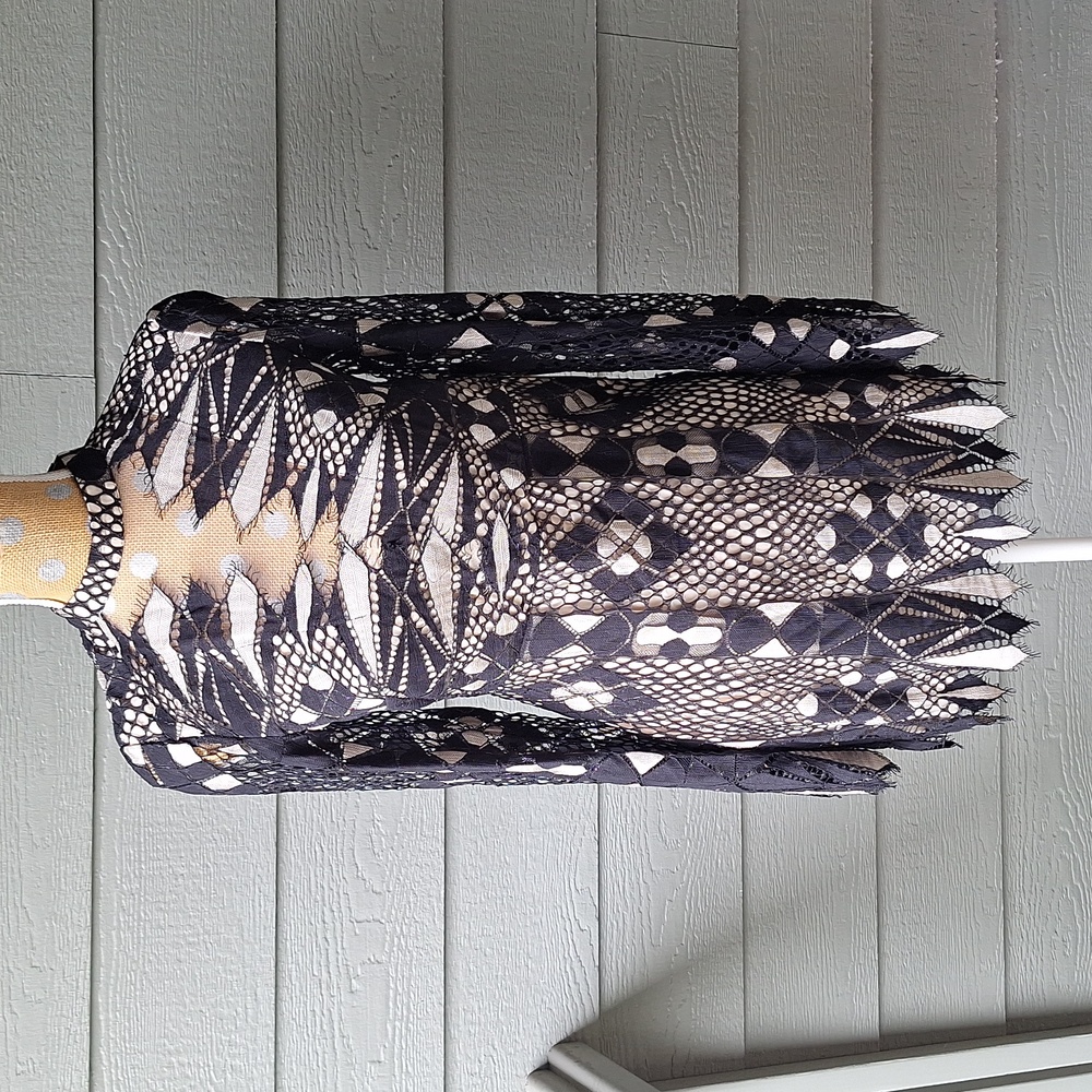 Free People Deco Lace Mini Long Sleeve Dress Fairy Whimsigoth Size 4 - Picture 4 of 13